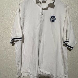 Super RARE Classic White Shirt with Navy Accents mariners